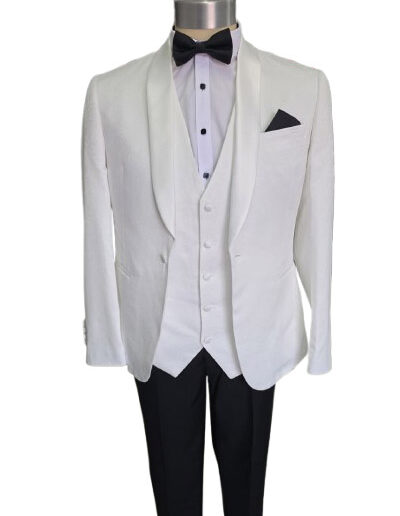 WHITE PAISLEY TUX NEW